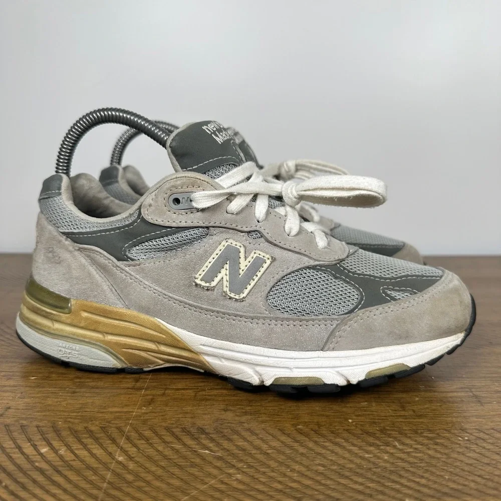 New Balance Shoes Kids 5.5Y Grey 993 Made in USA Suede Running Sneakers Athletic